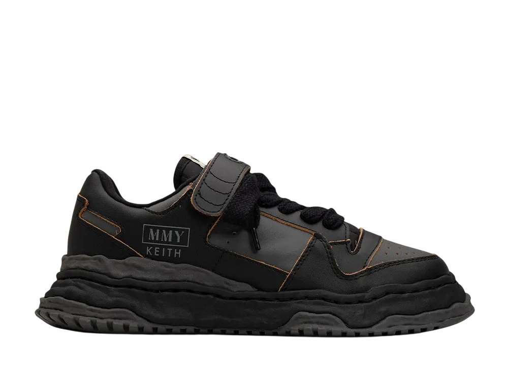 メゾンミハラヤスヒロ キース OG ソール レザー ロートップ スニーカー "ブラック/グレー" (A13FW702)