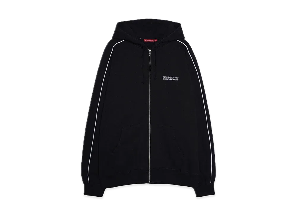 Supreme State Zip Up Hooded Sweatshirt "Black"