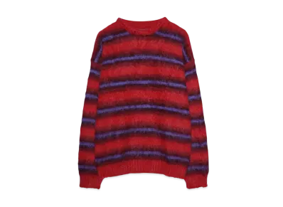MINEDENIM Blurry Border Mohair Knit Pullover "RPT"