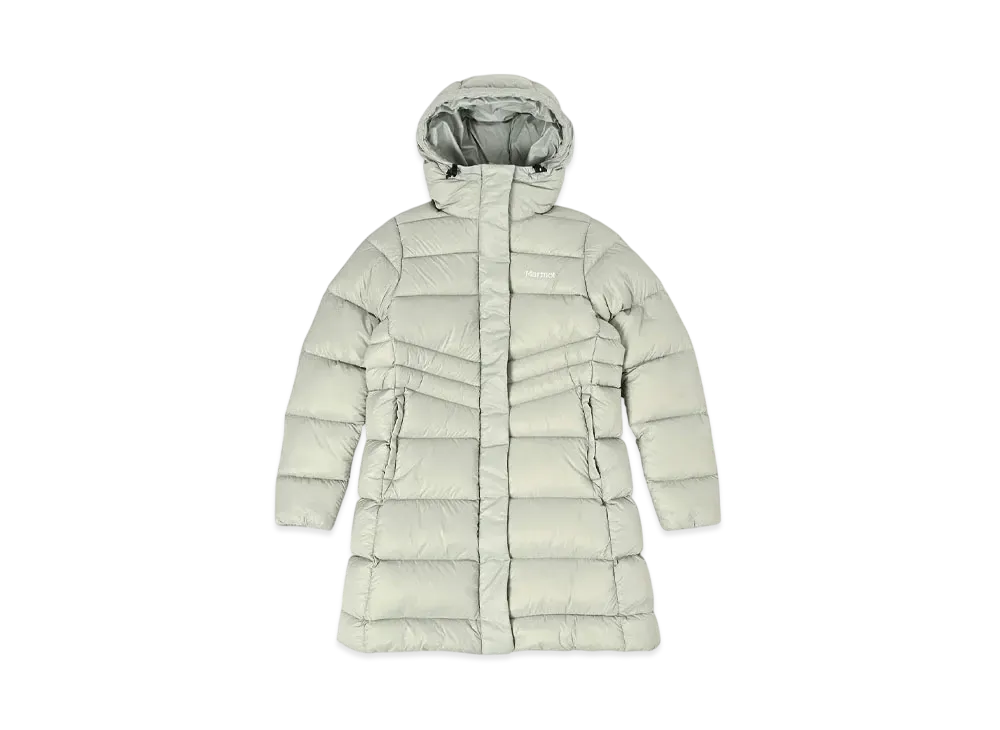 Marmot Women's 750FP Hood Long Jacket "Moss Gray"