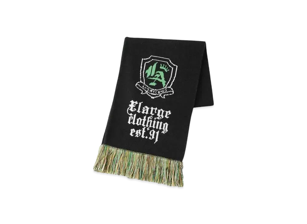 XLARGE JACQUARD LOGO SCARF "BLACK"