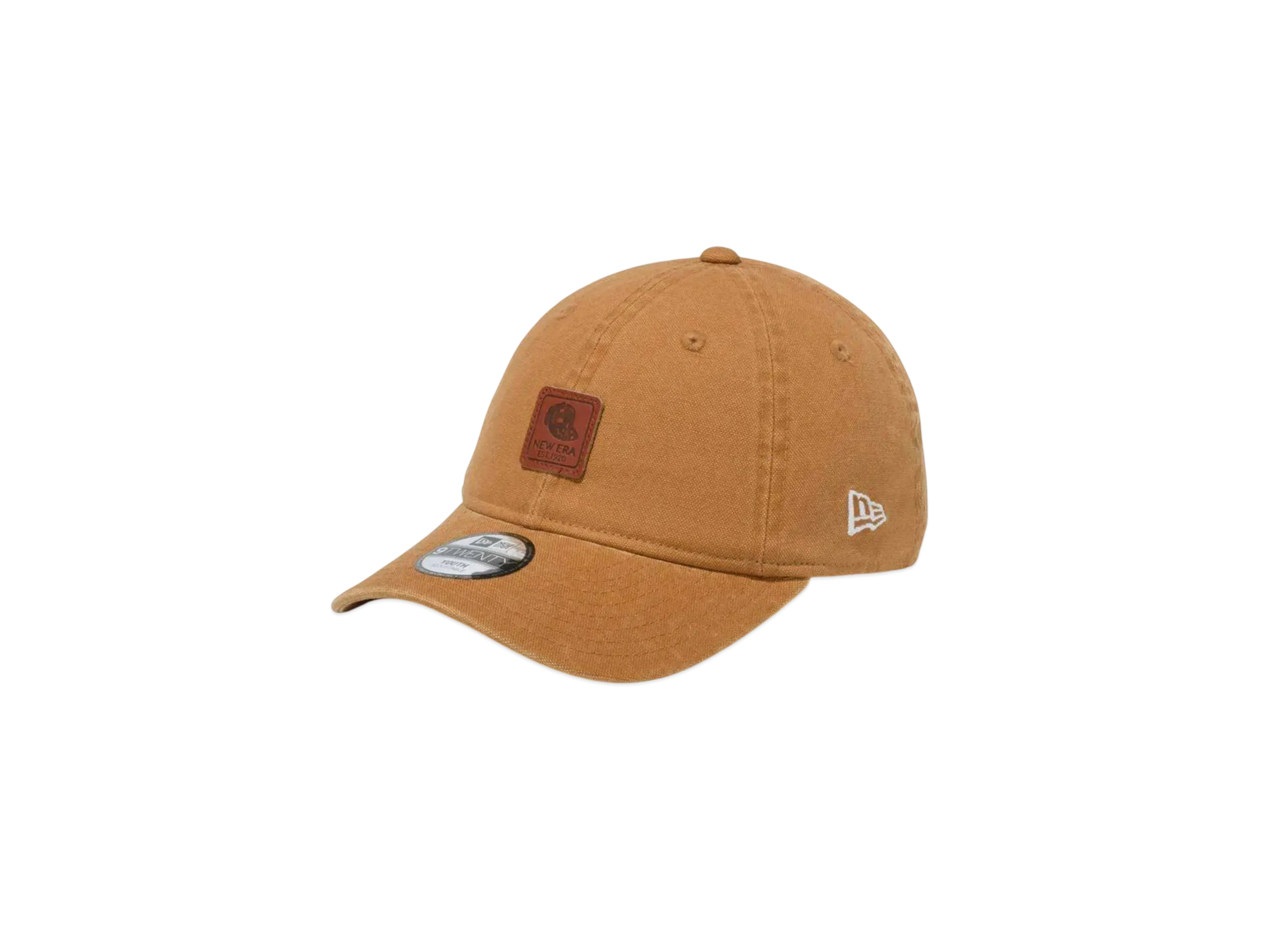 NEW ERA Youth 9Twenty Leather Patch Duck Canvas "Light Bronze"