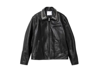 sacai Studs Leather Jacket "Black"