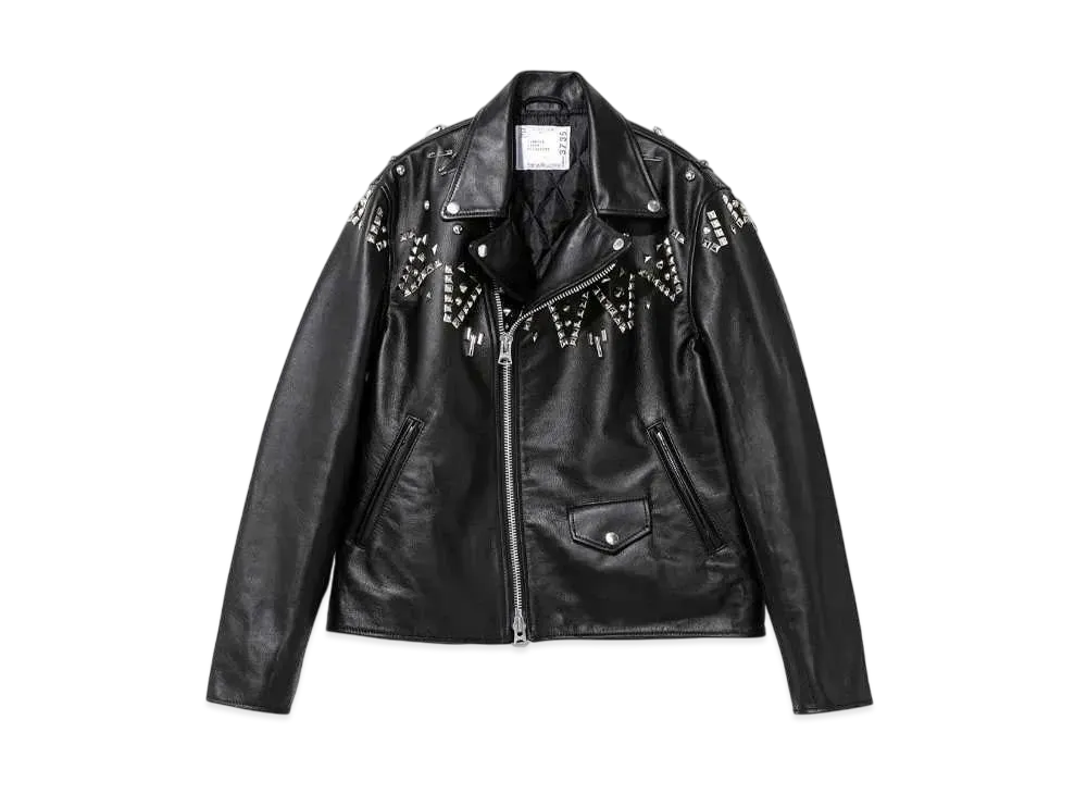 sacai Studs Leather Jacket "Black"
