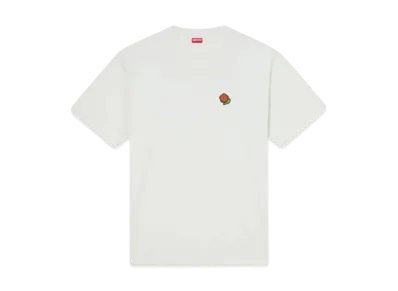 KENZO 'POP' Embroidery T-shirt in Cotton "Off White"
