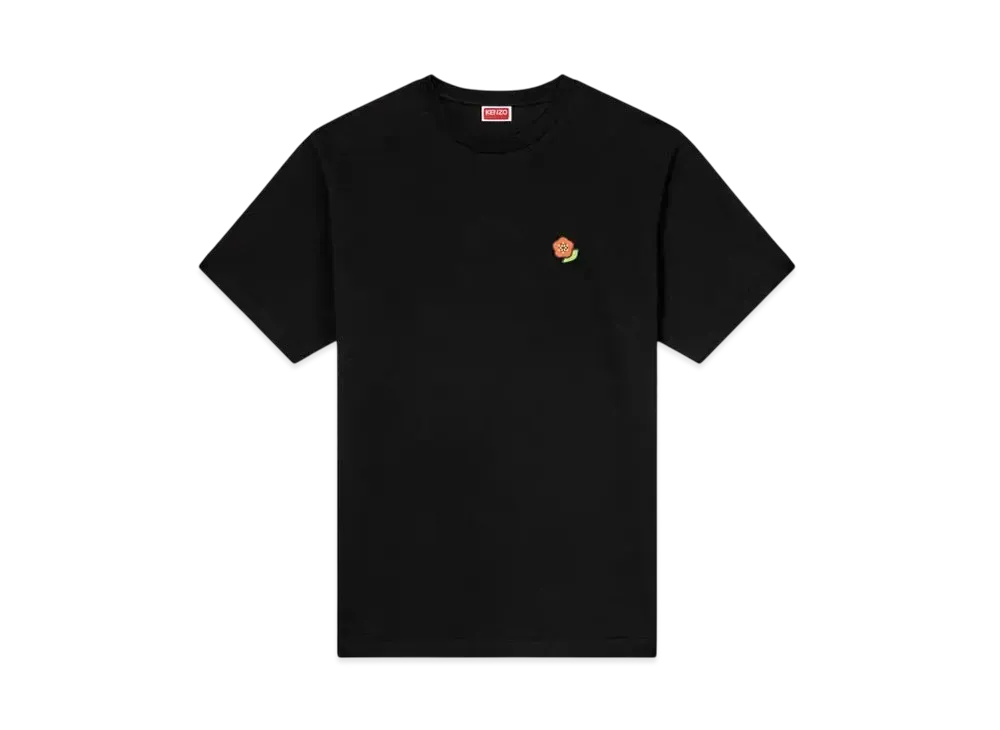 KENZO 'POP' Embroidery T-shirt in Cotton "Black"