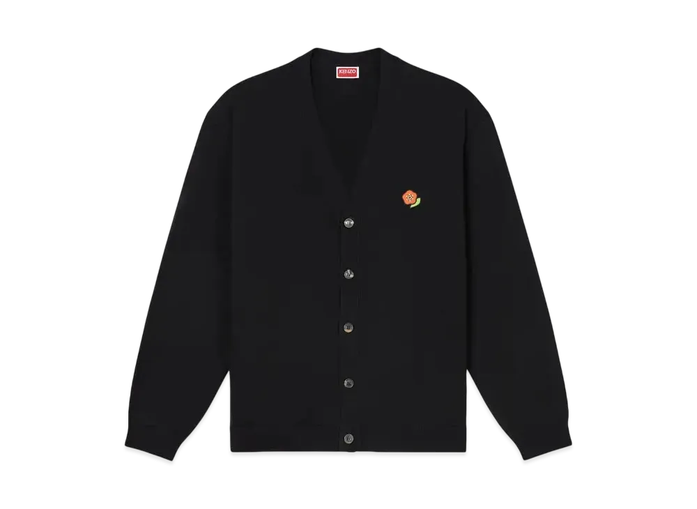 KENZO 'POP' Wool Cardigan "Black"