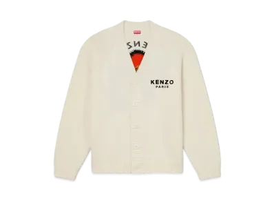 KENZO 'POP' Wool Cardigan "Off White"