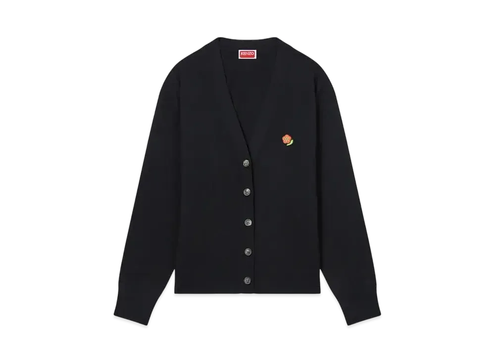 KENZO 'POP' Embroidery Cardigan "Black"