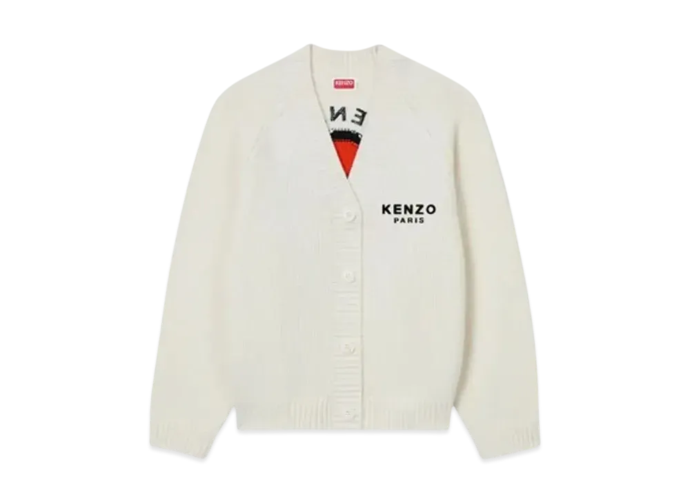 KENZO 'POP' Embroidery Cardigan "Off White"