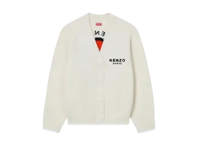 KENZO 'POP' Embroidery Cardigan "Off White"