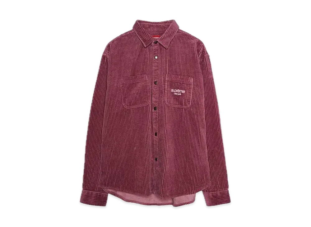 Supreme Wide Wale Corduroy Snap Shirt 