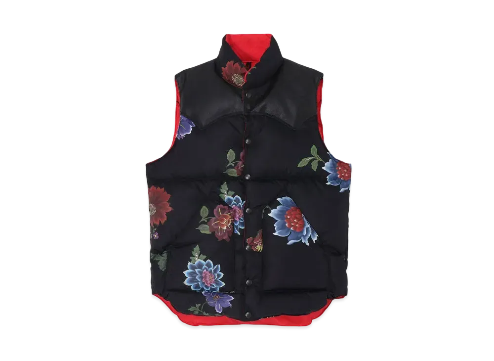 WILDSIDE Yohji Yamamoto x Rocky Mountain Featherbed Down Vest "Red/Black"