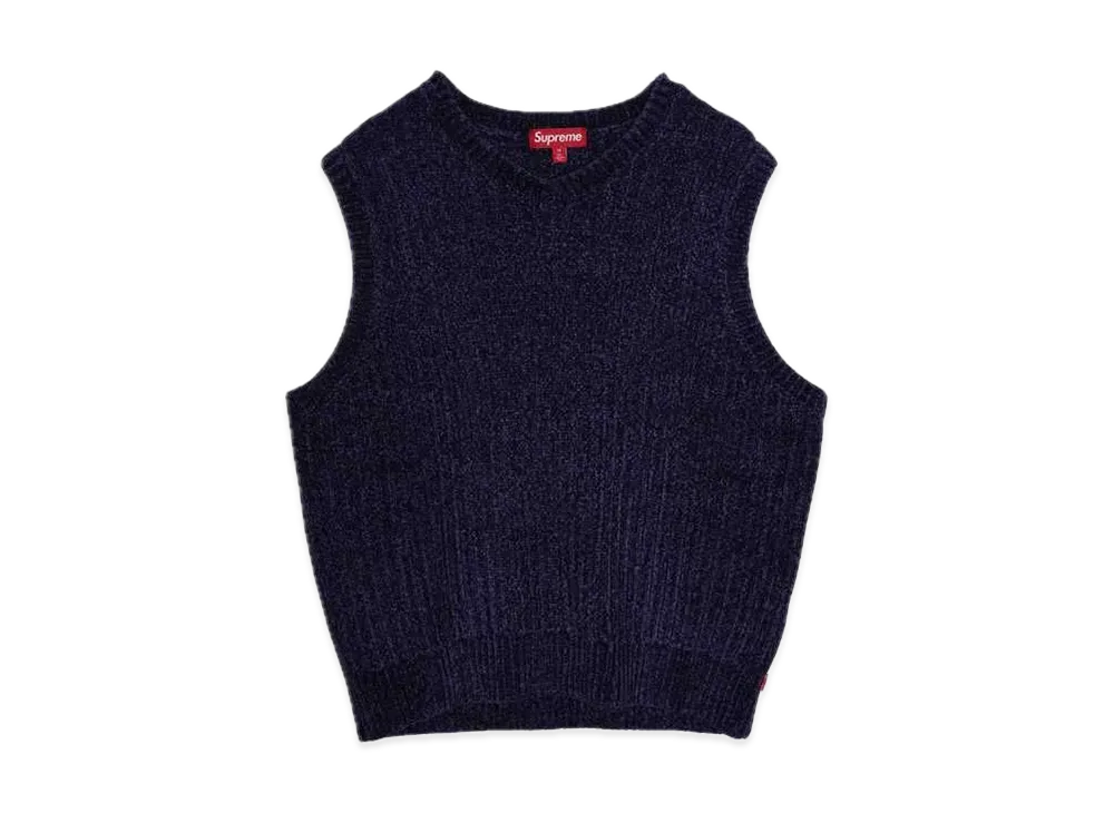 Supreme Chenille Sweater Vest "Navy"