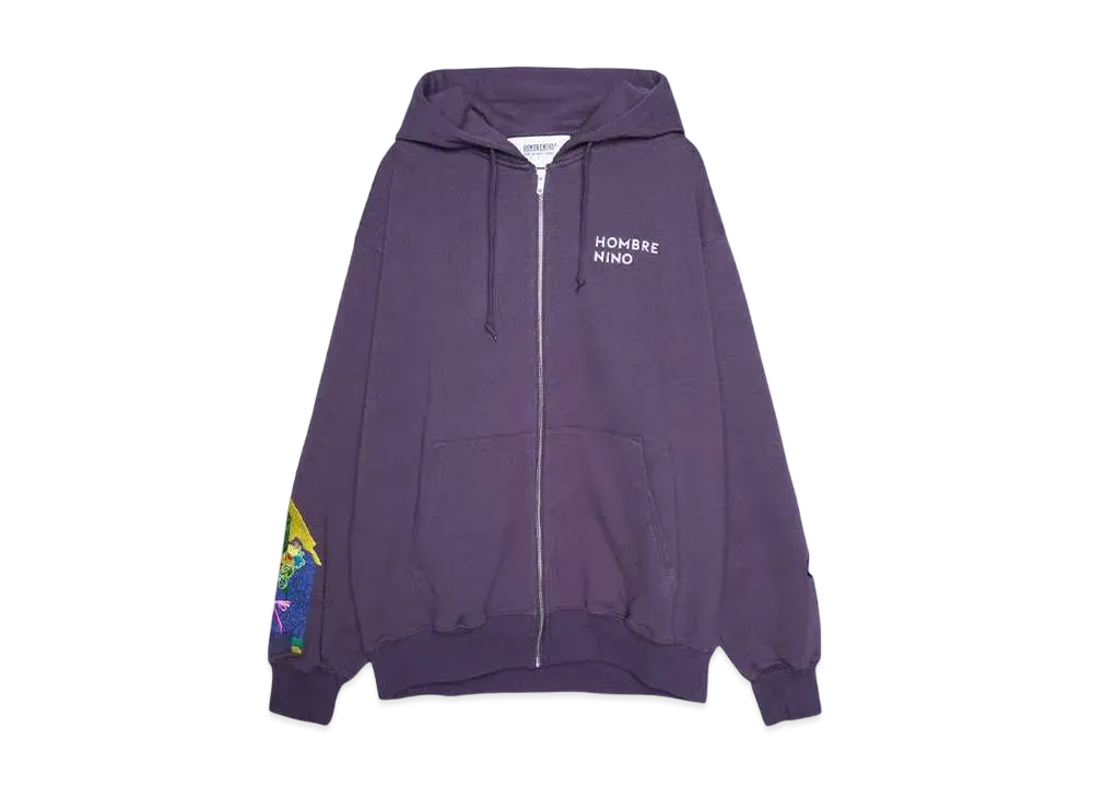 HOMBRE Nino ZIP UP HOODIE (LOGO) "PURPLE"