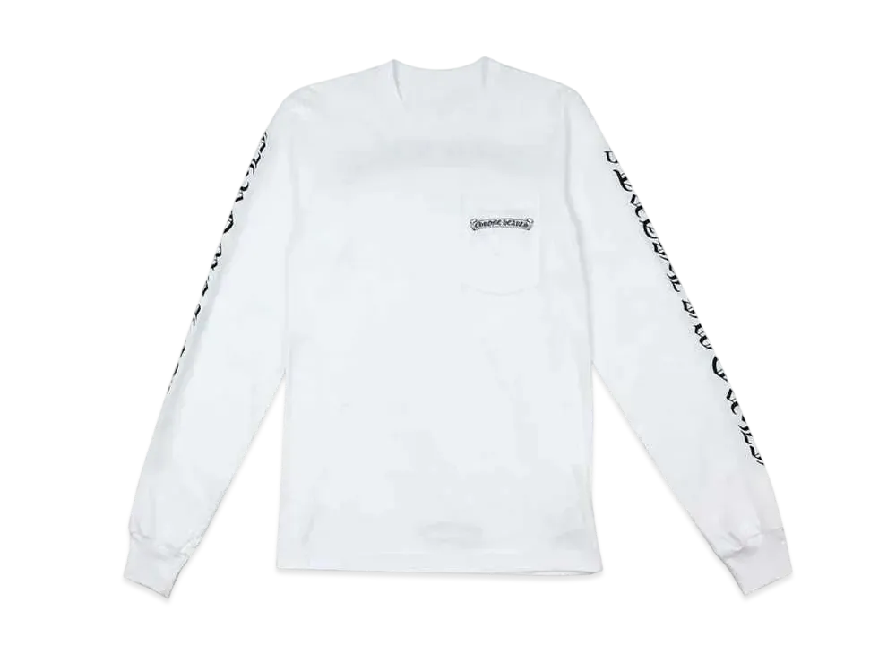 Chrome Hearts Scroll Logo L/S T-Shirt "White"