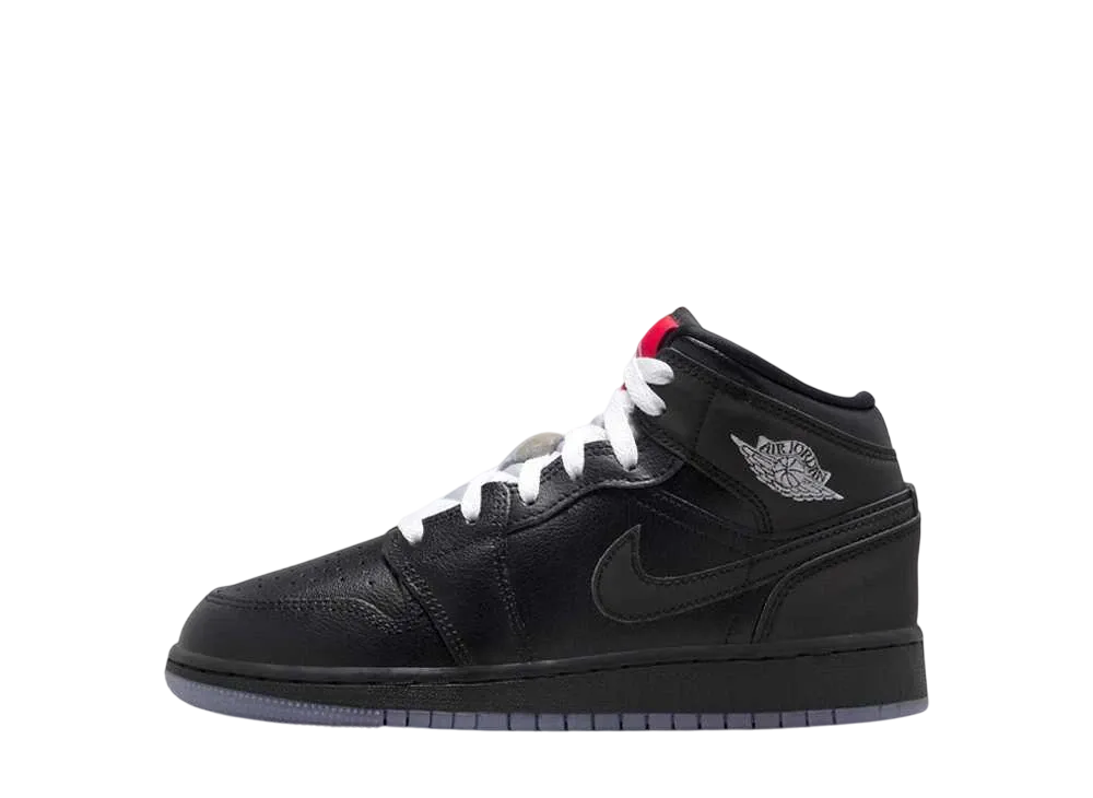 ナイキ GS エアジョーダン1 ミッド "ブラックメタリックリイマジンド"