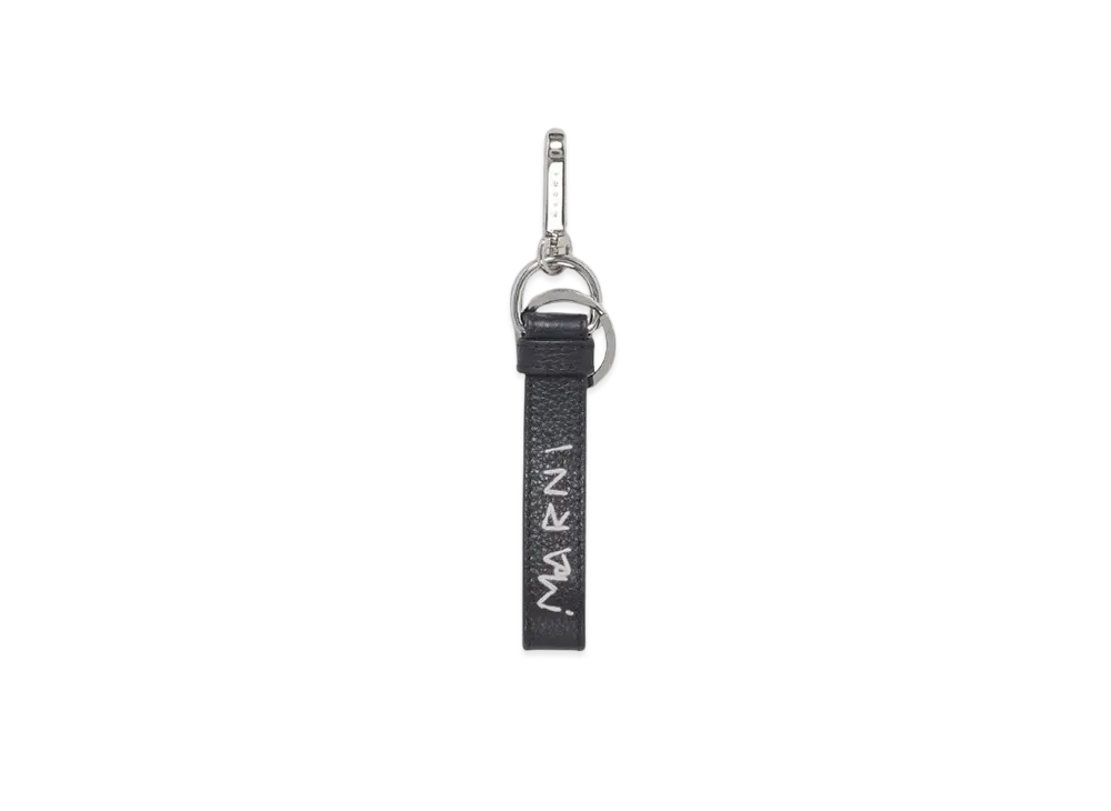 Marni Leather Keyring with Marni Mending "Black"