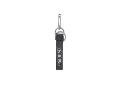 Marni Leather Keyring with Marni Mending "Black"