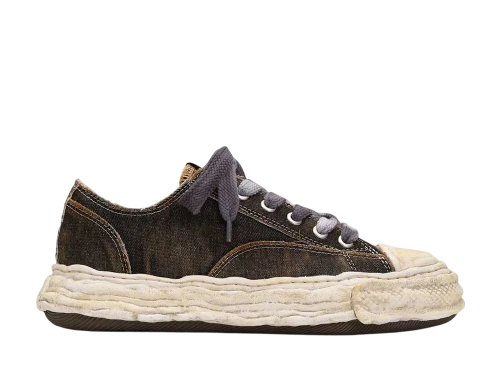 Maison MIHARA YASUHIRO PETERSON 23 OG Sole Washed Denim Low-top Sneaker "Black"