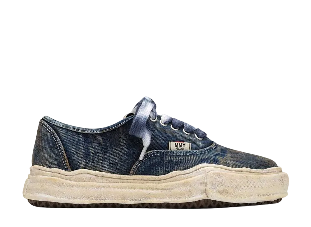 メゾンミハラヤスヒロ ベイカー OG ソール ウォッシュド デニム ロートップ スニーカー "ブルー" (A13FW735)