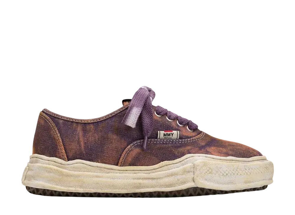 メゾンミハラヤスヒロ ベイカー OG ソール ウォッシュド デニム ロートップ スニーカー "パープル" (A13FW735)