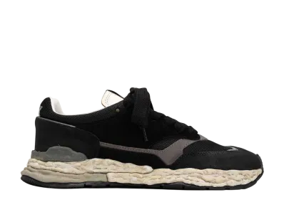 Maison MIHARA YASUHIRO GEORGE OG Sole Mixed Material Low-top Sneaker "Black"