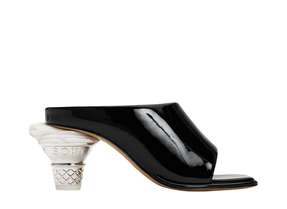 メゾンミハラヤスヒロ ウィメンズ ソフト サーブ ヒール サンダル "ブラック" (B13FW713)