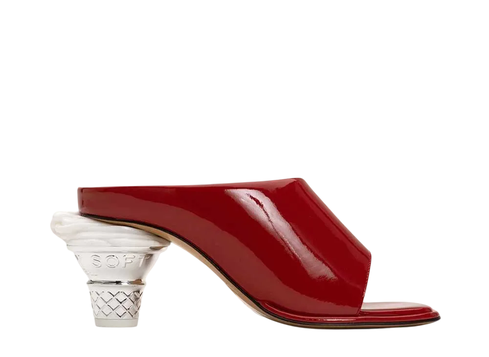メゾンミハラヤスヒロ ウィメンズ ソフト サーブ ヒール サンダル "レッド" (B13FW713)
