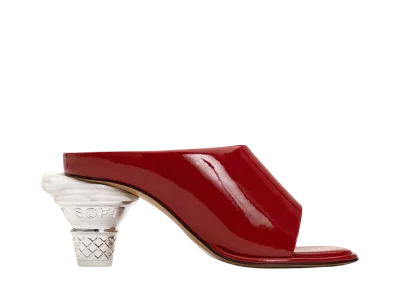 Maison MIHARA YASUHIRO Women's Soft Serve Heel Sandal "Red"