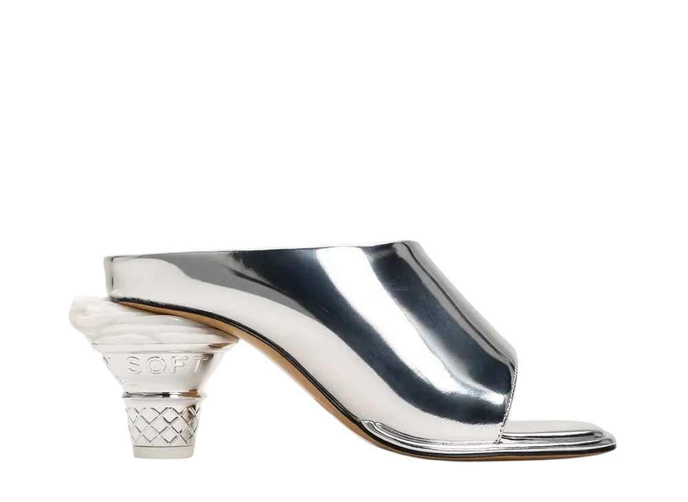 メゾンミハラヤスヒロ ウィメンズ ソフト サーブ ヒール サンダル "シルバー" (B13FW713)