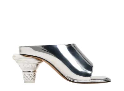 Maison MIHARA YASUHIRO Women's Soft Serve Heel Sandal "Silver"