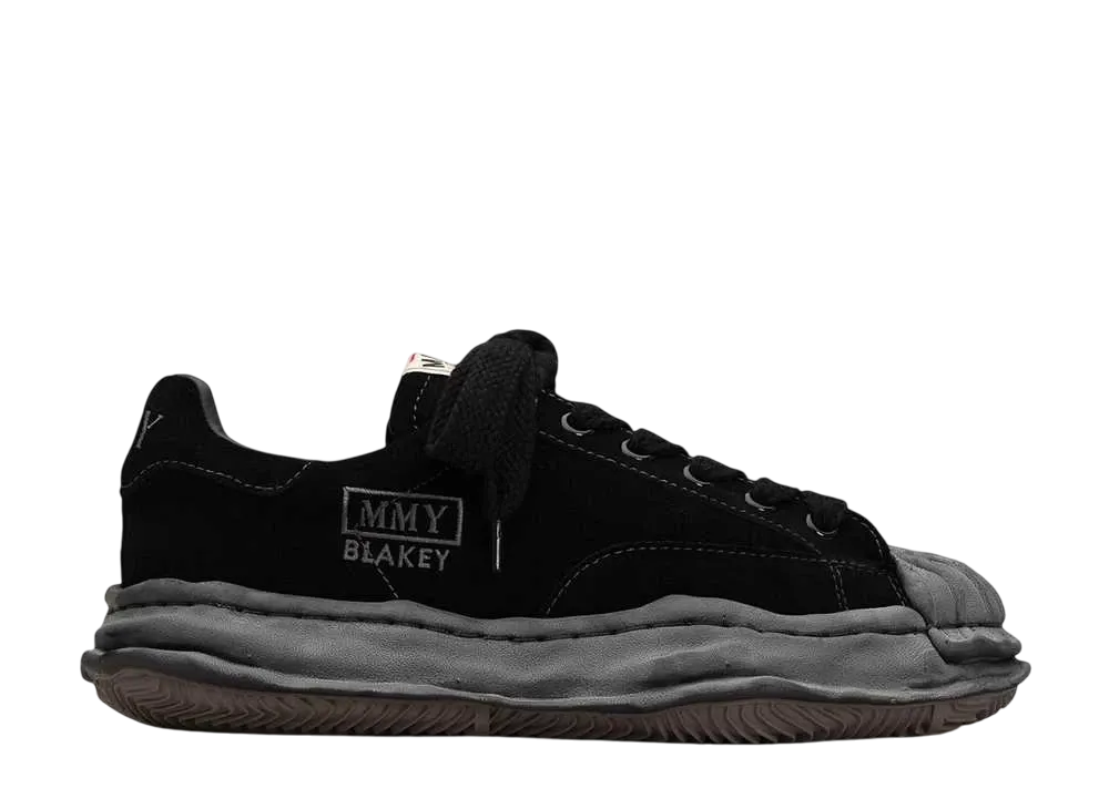 メゾンミハラヤスヒロ ブレイキー OG ソール スウェード ロートップ スニーカー "ブラック/ブラック" (A13FW726)