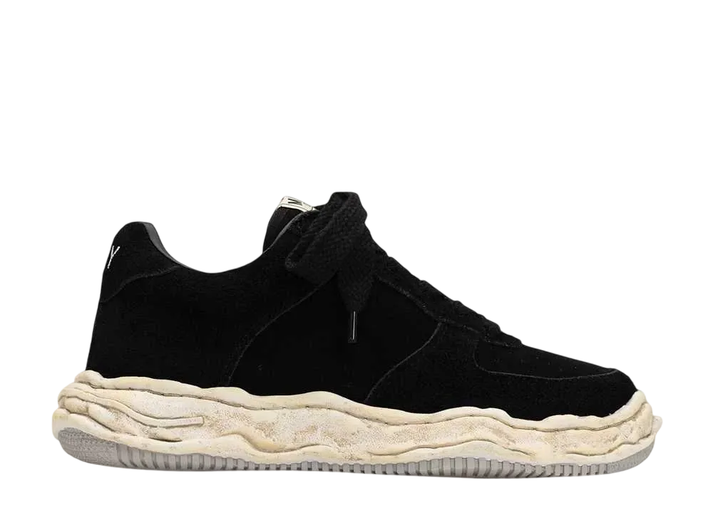 メゾンミハラヤスヒロ ウェイン OG ソール コンビネーション スウェード ロートップ スニーカー "ブラック" (A13FW722)