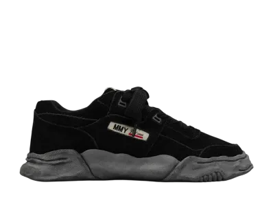 Maison MIHARA YASUHIRO PAKER OG Sole Combination Suede Low-top Sneaker "Black/Black"
