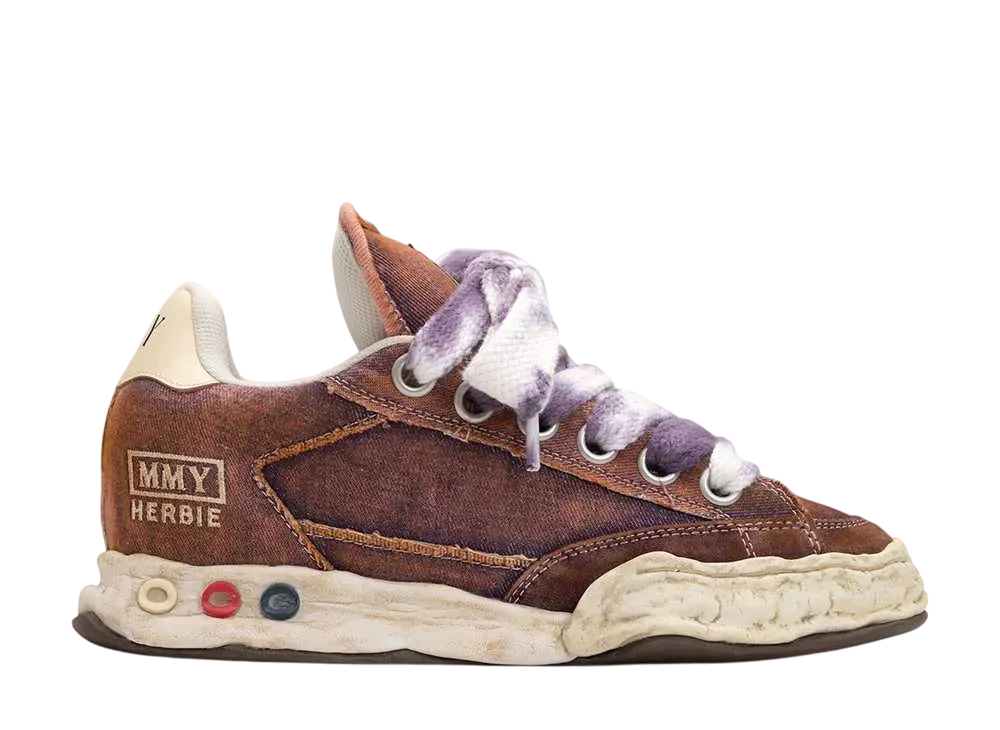 Maison MIHARA YASUHIRO HERBIE PUFFER OG Sole Washed Denim Low-top Sneaker "Purple"