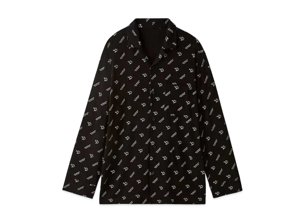 GELATO PIQUE x JOEL ROBUCHON HOMME All-Over Pattern Shirt "Black"