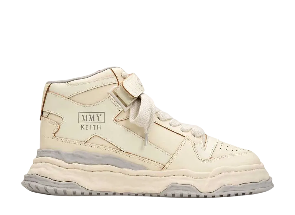 メゾンミハラヤスヒロ キース OG ソール レザー ハイトップ スニーカー "ホワイト" (A13FW701)