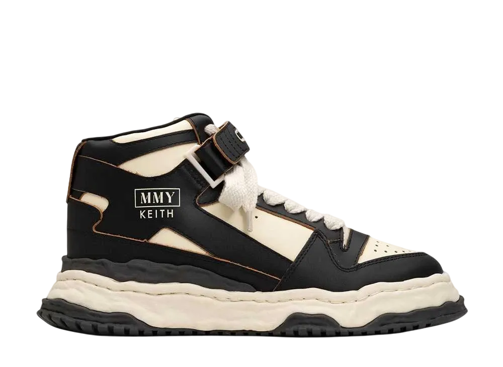 Maison MIHARA YASUHIRO KEITH OG Sole Leather High-top Sneaker "Black/White"