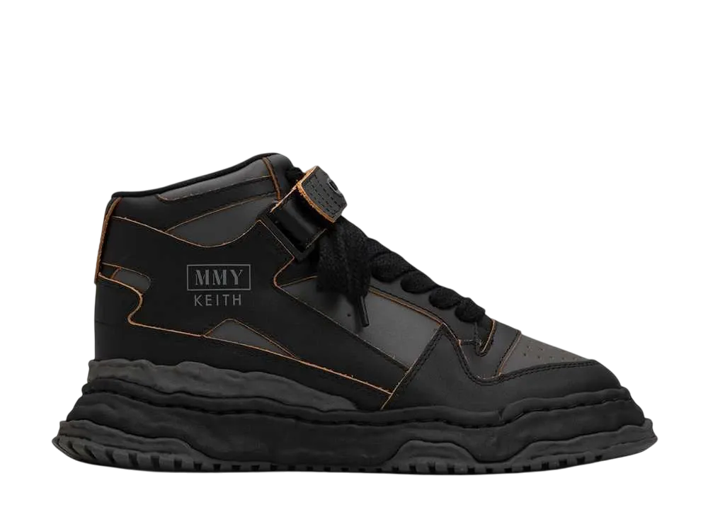 Maison MIHARA YASUHIRO KEITH OG Sole Leather High-top Sneaker "Black/Gray"