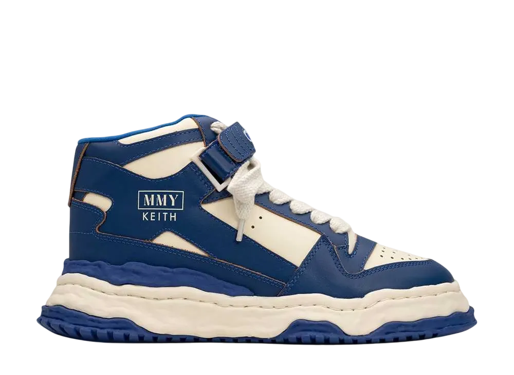 メゾンミハラヤスヒロ キース OG ソール レザー ハイトップ スニーカー "ブルー/ホワイト" (A13FW701)