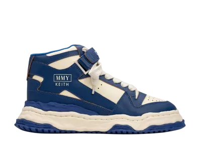 Maison MIHARA YASUHIRO KEITH OG Sole Leather High-top Sneaker "Blue/White"