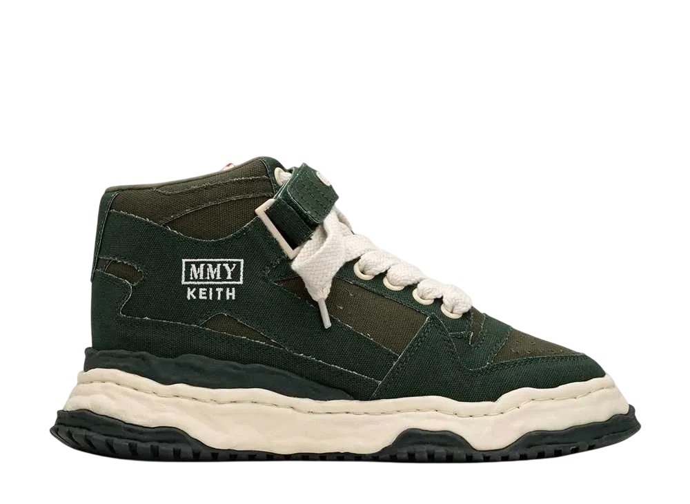 メゾンミハラヤスヒロ キース OG ソール キャンバス ハイトップ スニーカー "グリーン" (A13FW703)