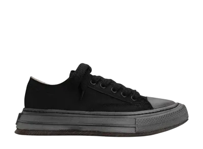 Maison MIHARA YASUHIRO YUCCA OG Sole Over-dyed Canvas Low-top Sneaker "Black/Black"