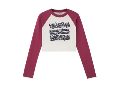 X-girl x HYSTERIC GLAMOUR L/S Raglan Compact Top "Pink"