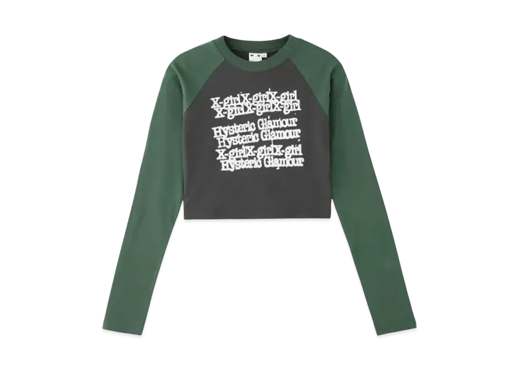 X-girl x HYSTERIC GLAMOUR L/S Raglan Compact Top 