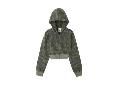 X-girl x HYSTERIC GLAMOUR Compact Zip Up Sweat Hoodie "Olive"