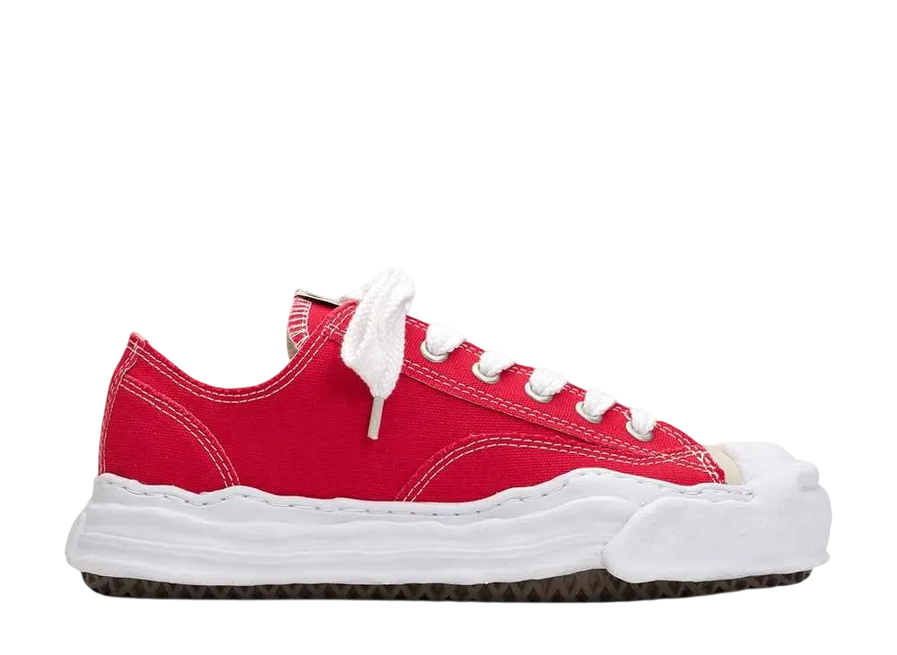 メゾンミハラヤスヒロ ハンク OG ソール キャンバス ロートップ スニーカー "レッド" (A05FW702)