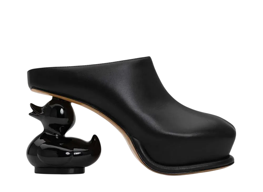 メゾンミハラヤスヒロ ウィメンズ ダック ヒールミュール "ブラック" (B13FW706)