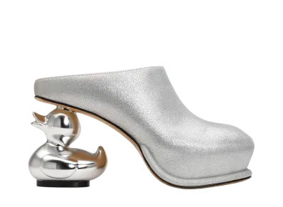 Maison MIHARA YASUHIRO Women's Duck Heel Mule "Silver"